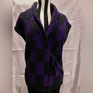 Knit nubby cotton vest, L